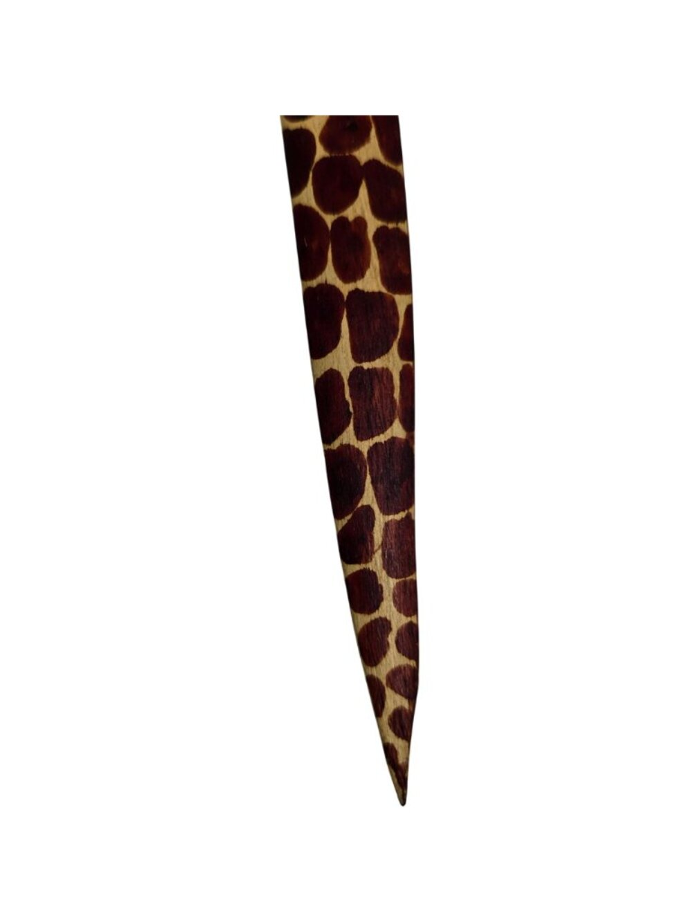 Vtg 1990s Wooden Hand Carved Giraffe Letter Opener Safari Animal Decor, 11.5" - Picture 4 of 4
